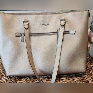 Coach Gold Metallic Leather Bag